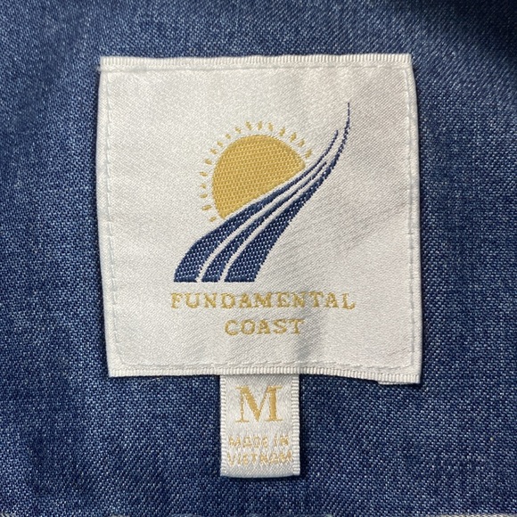 Fundamental Coast Denim Short Sleeve Button Up (Blue) - Picture 14 of 16